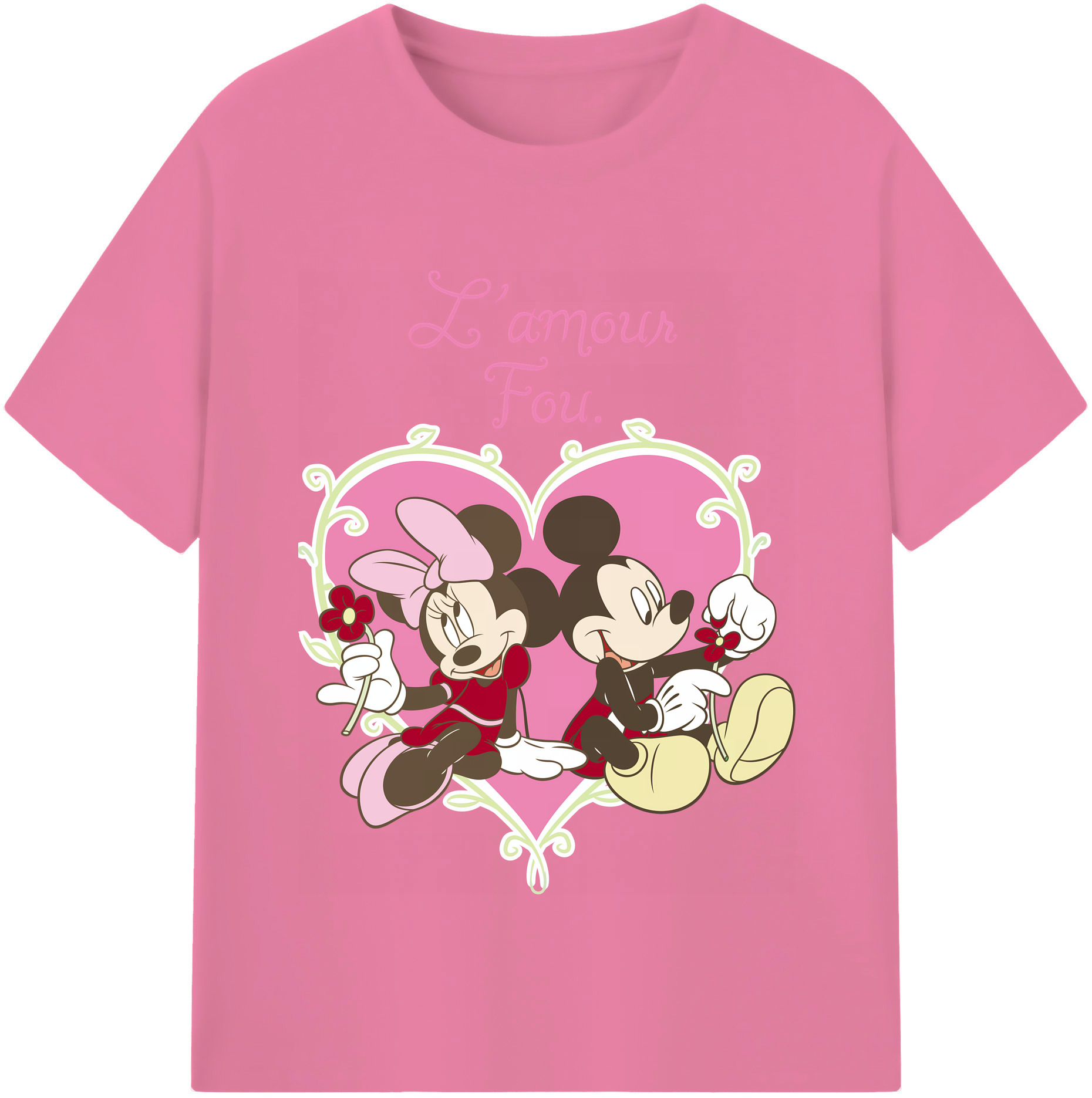 （画像用） ミッキーマウス Mickey Mouse 綿100％半袖Tシャツ（フロントプリント）